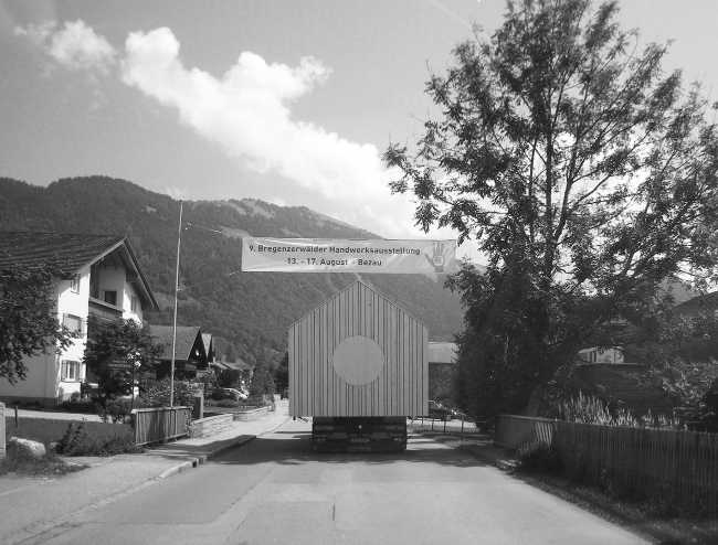 Transporte del pabellón de madera